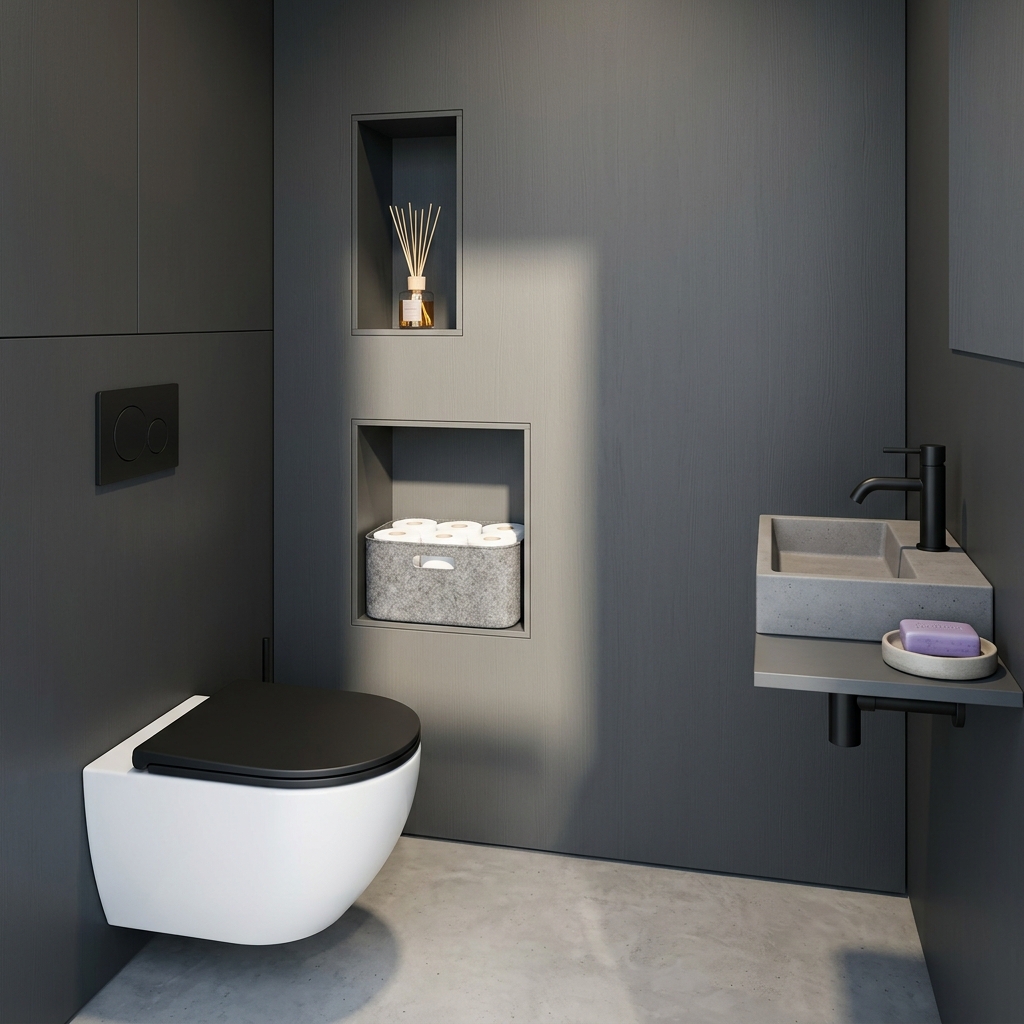 Trespa toilet wand
