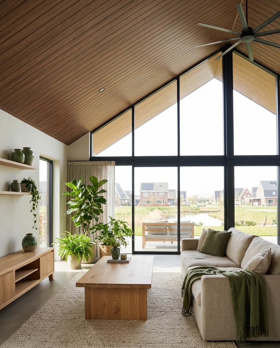 5 ideeën voor Trespa in de woonkamer: plafond