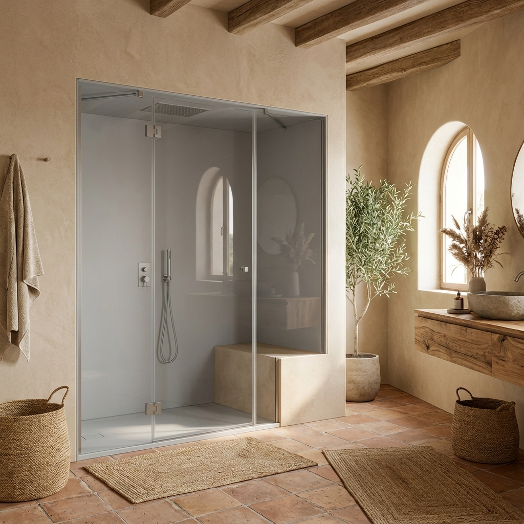 HPL wandbekleding douche