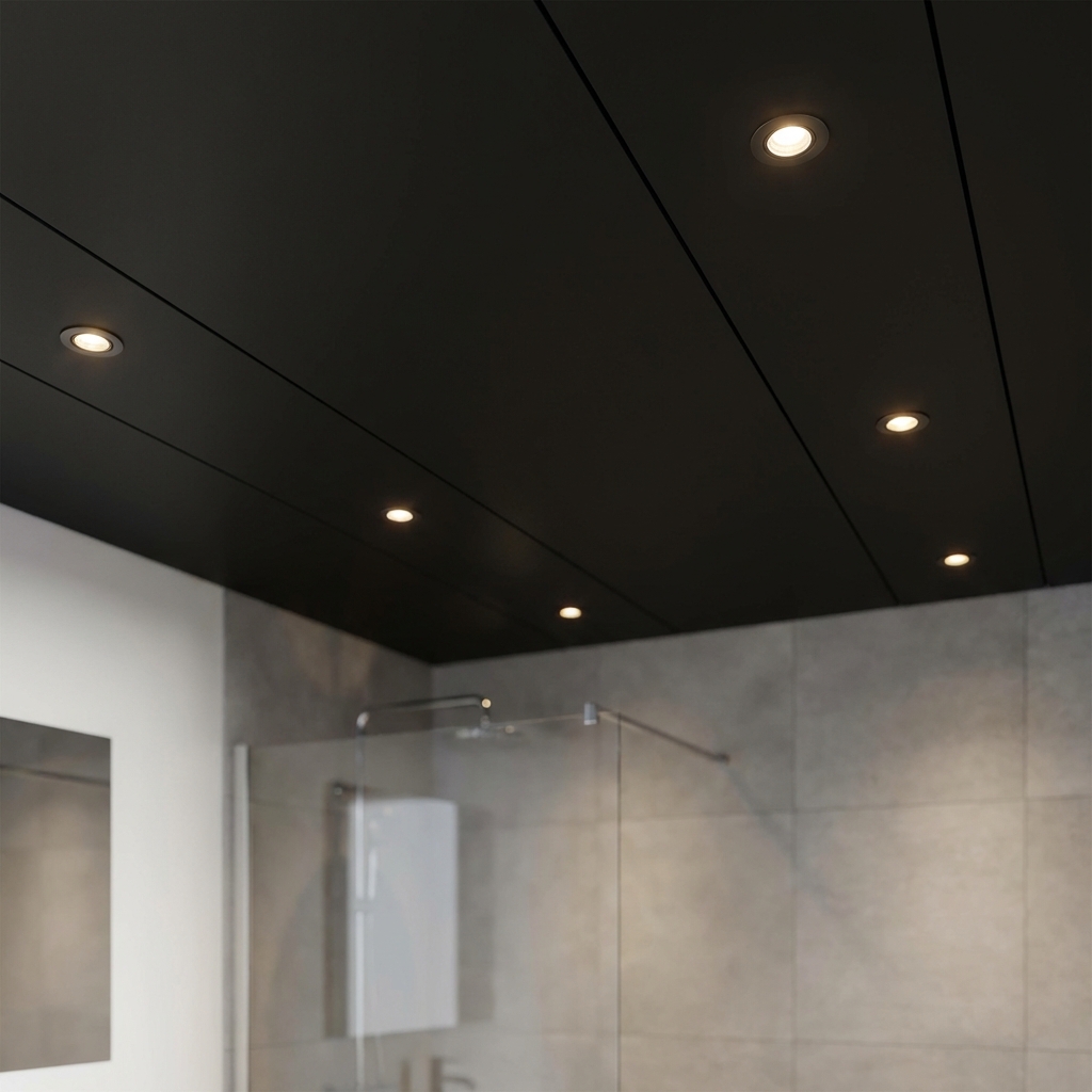 Plafondplaten voor badkamer zwart HPL