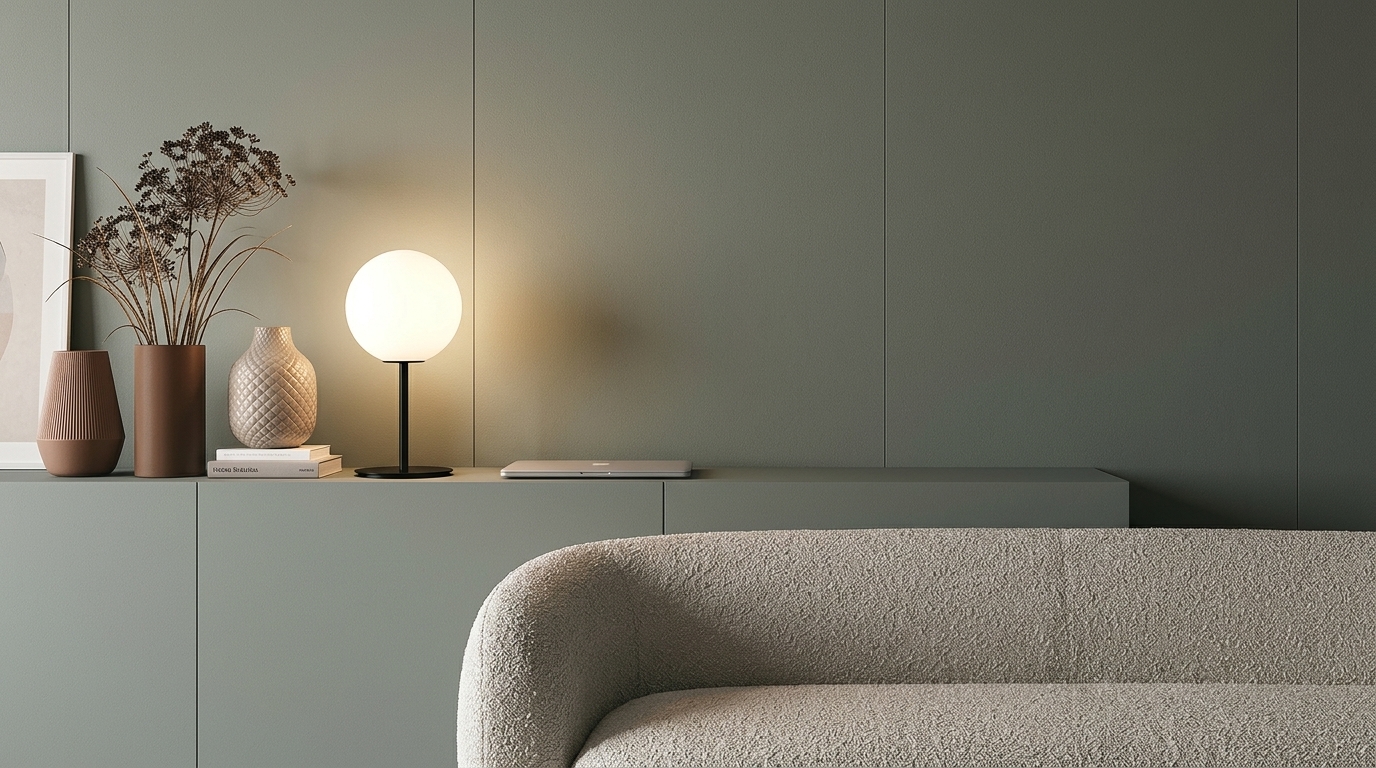 HPL wand in woonkamer