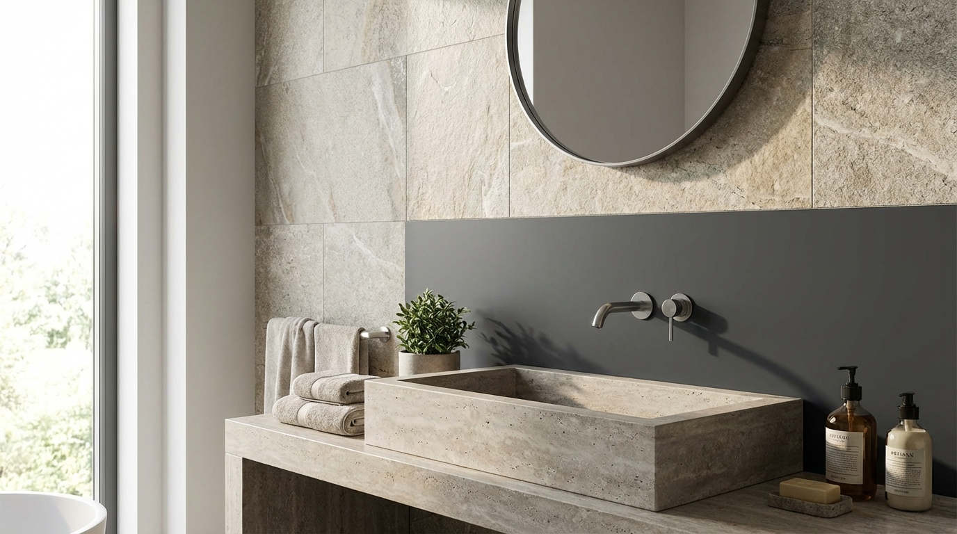 Trespa® badkamer spatwand wastafel