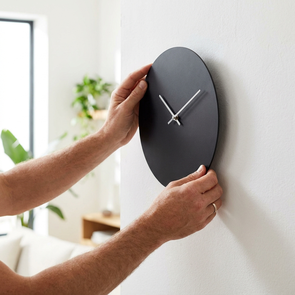 Klok met Trespa wijzerplaat ophangen