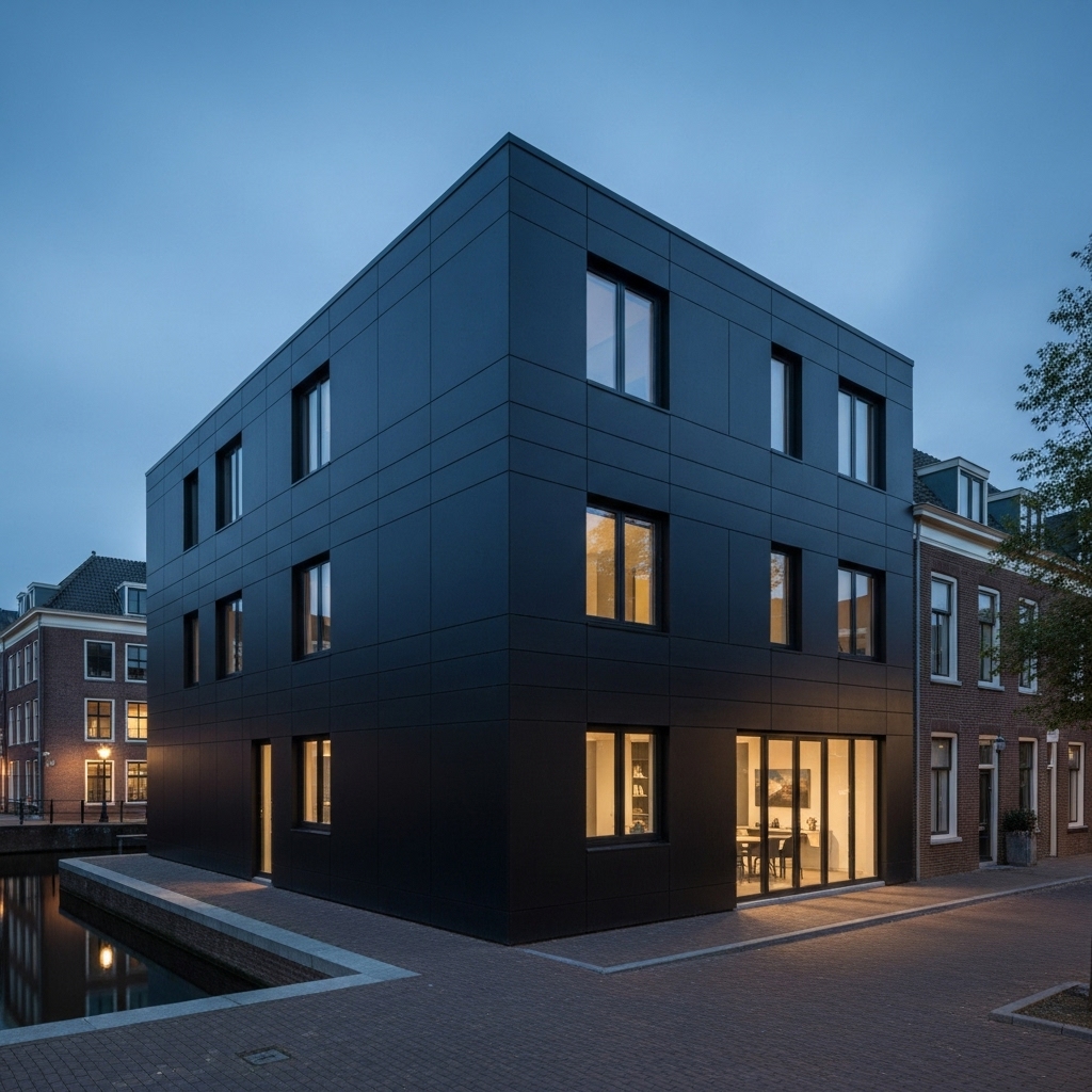 HPL Trespa® zwart gevelbekleding