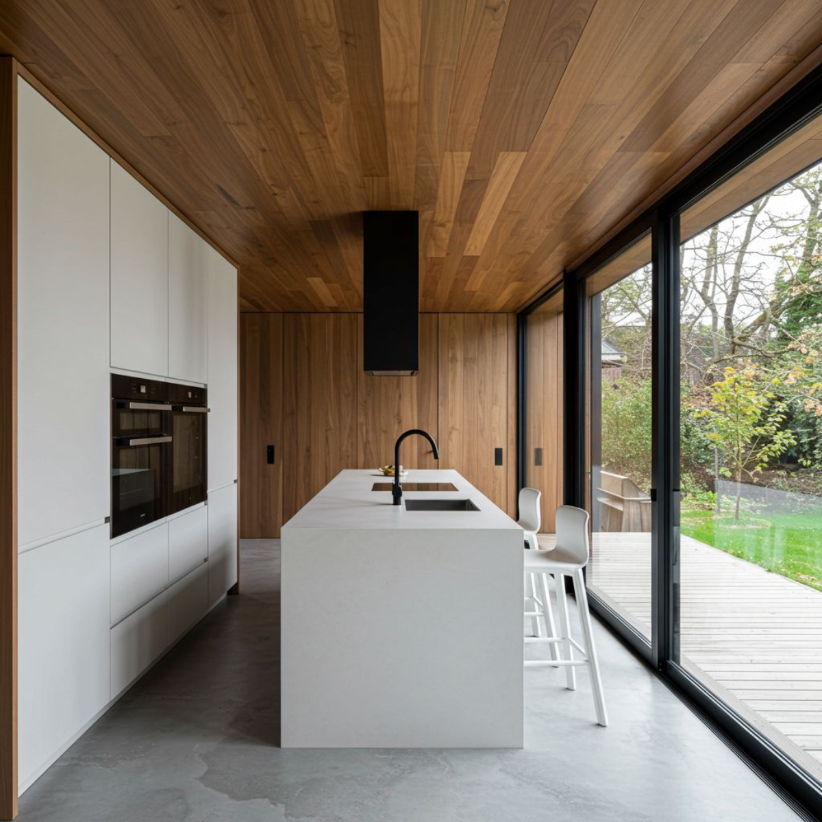 Trespa keuken kookeiland HPL wit