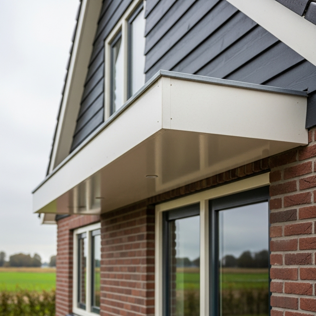 Boeideel wit HPL afdak