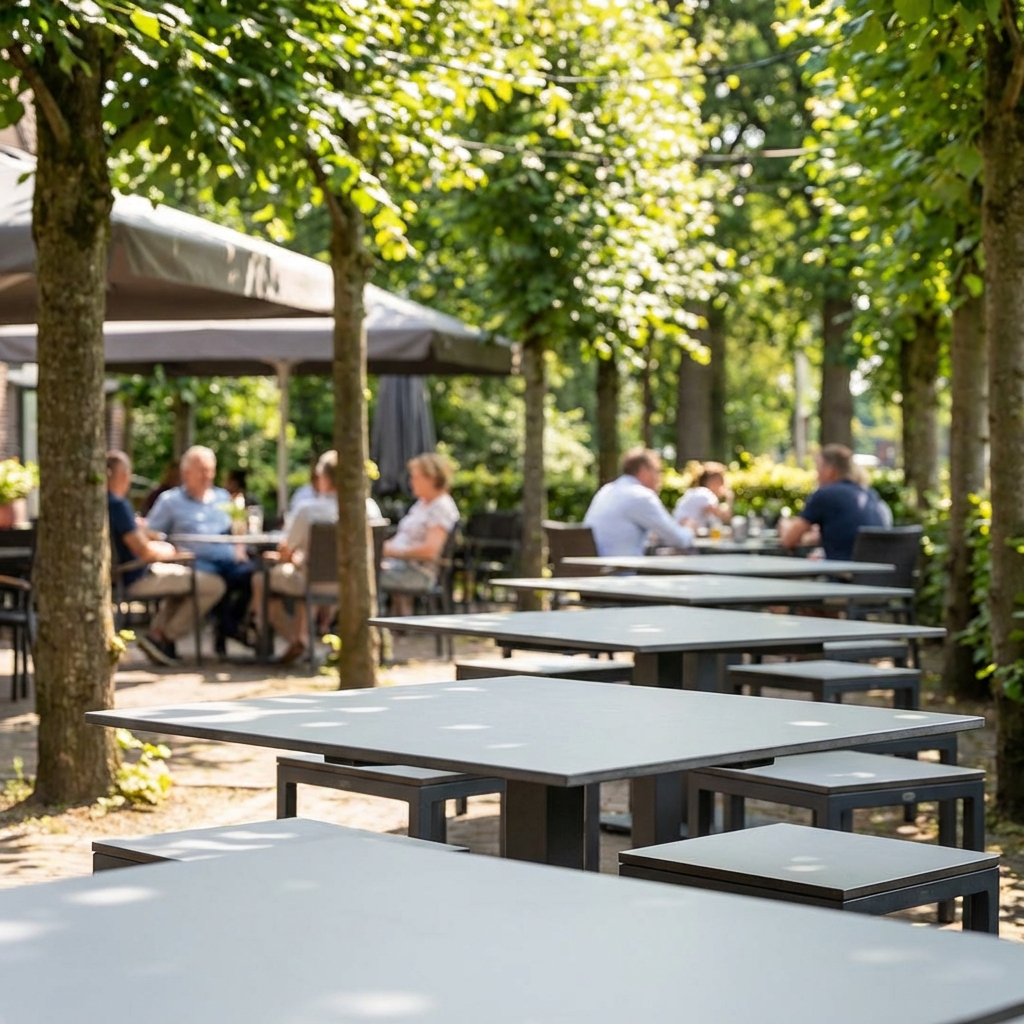 Trespa tuintafel voor horeca