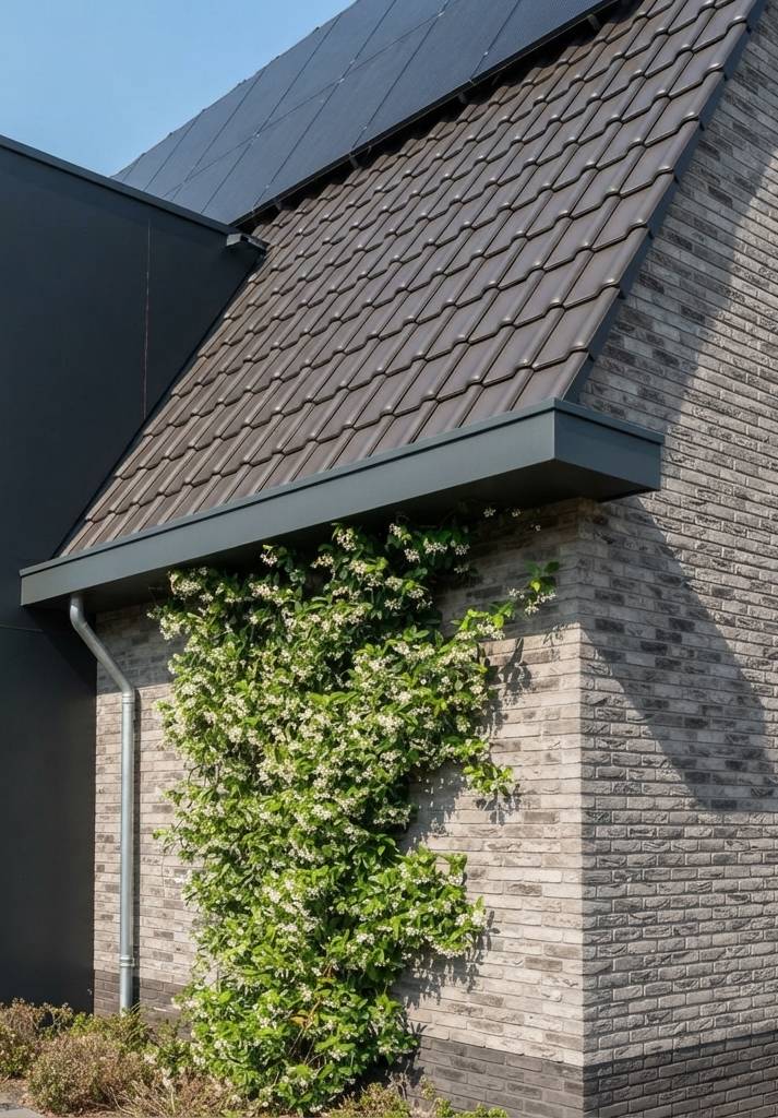 Dakgootbekleding van Trespa® HPL antraciet
