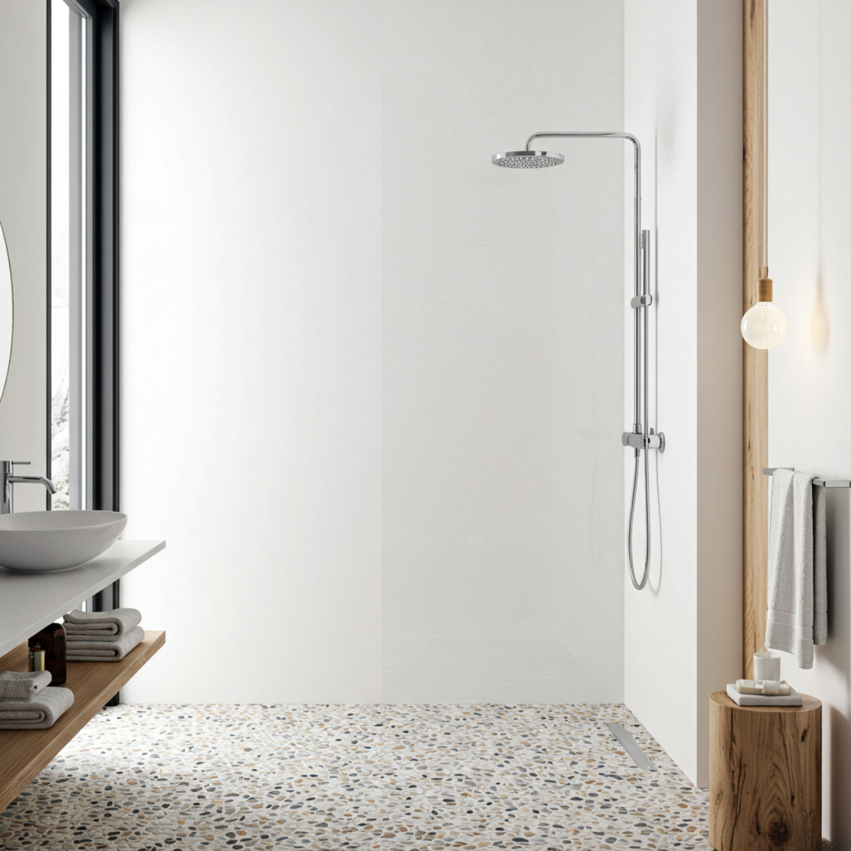 HPL Abet wandbekleding badkamer douchewand