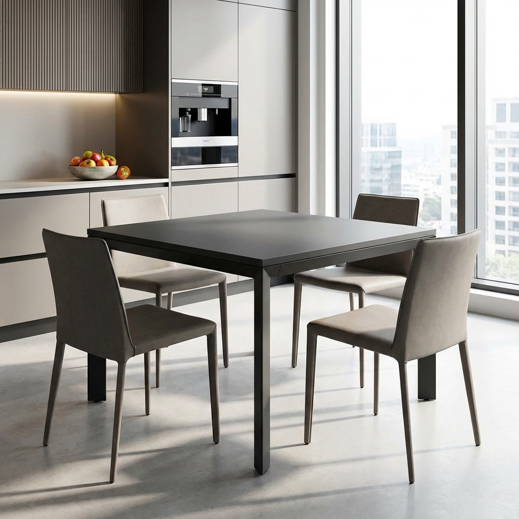 Eettafel met HPL blad antraciet