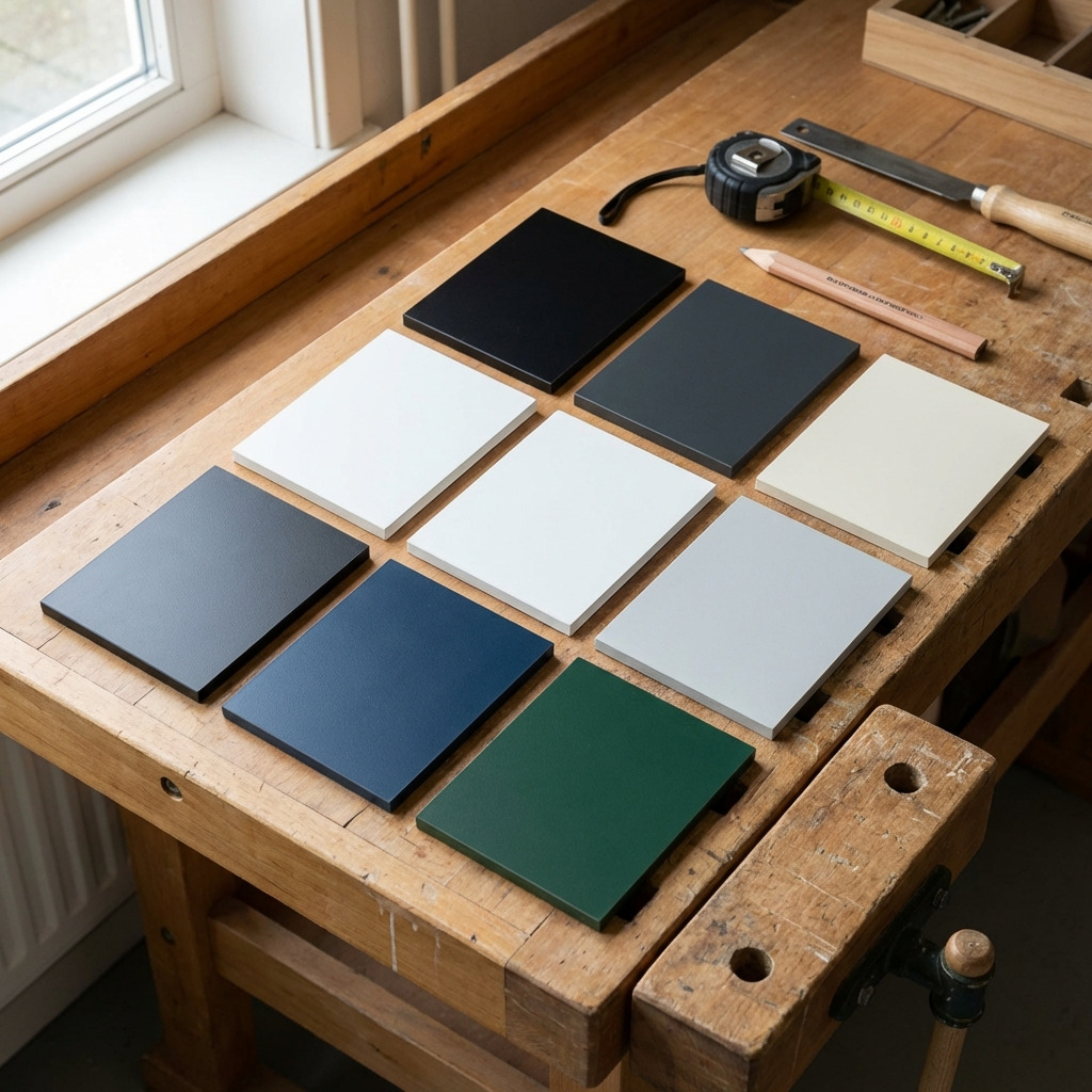 Verschillende kleuren laminaatplaten