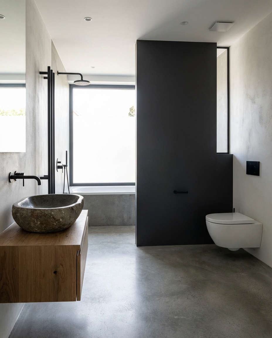 Scheidingswand wc badkamer van HPL Trespa