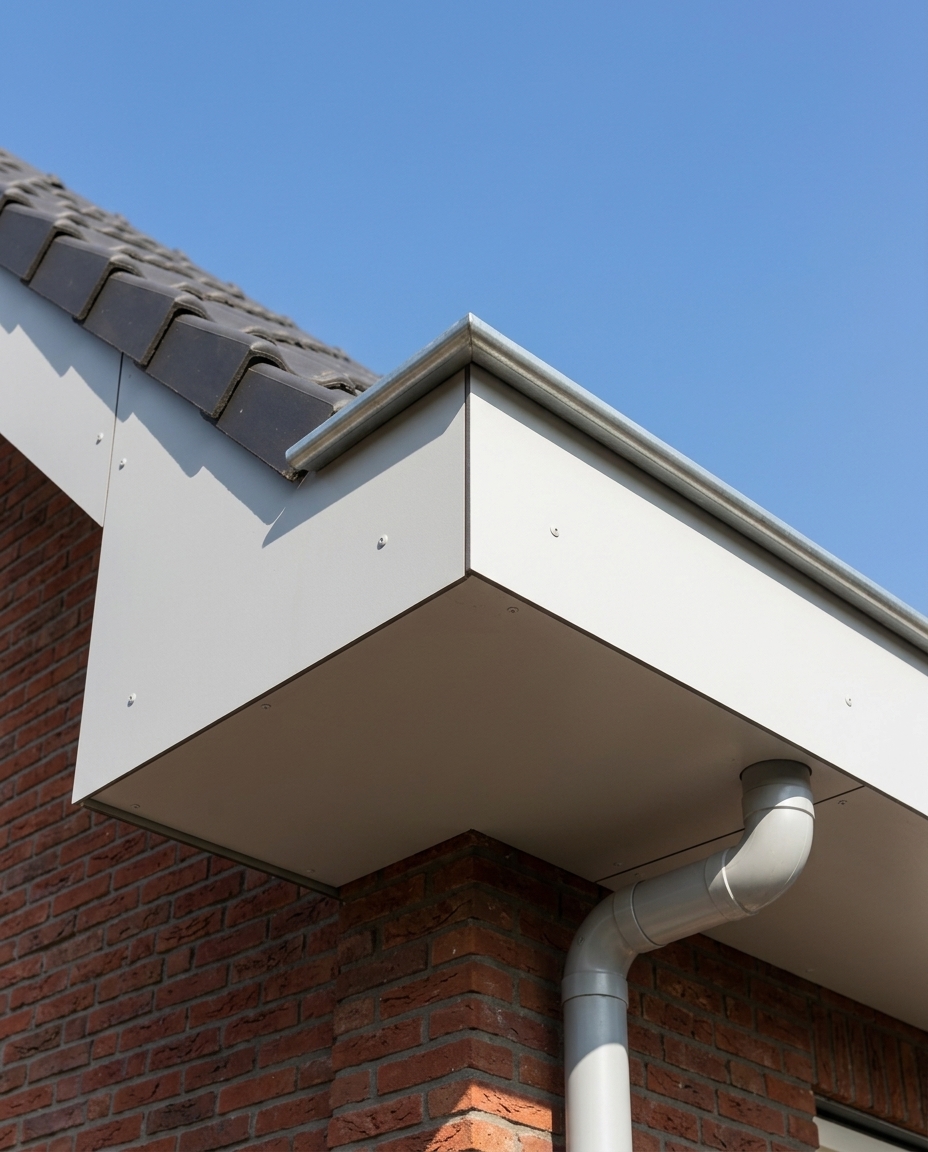 Dakgootbekleding van Trespa® HPL wit