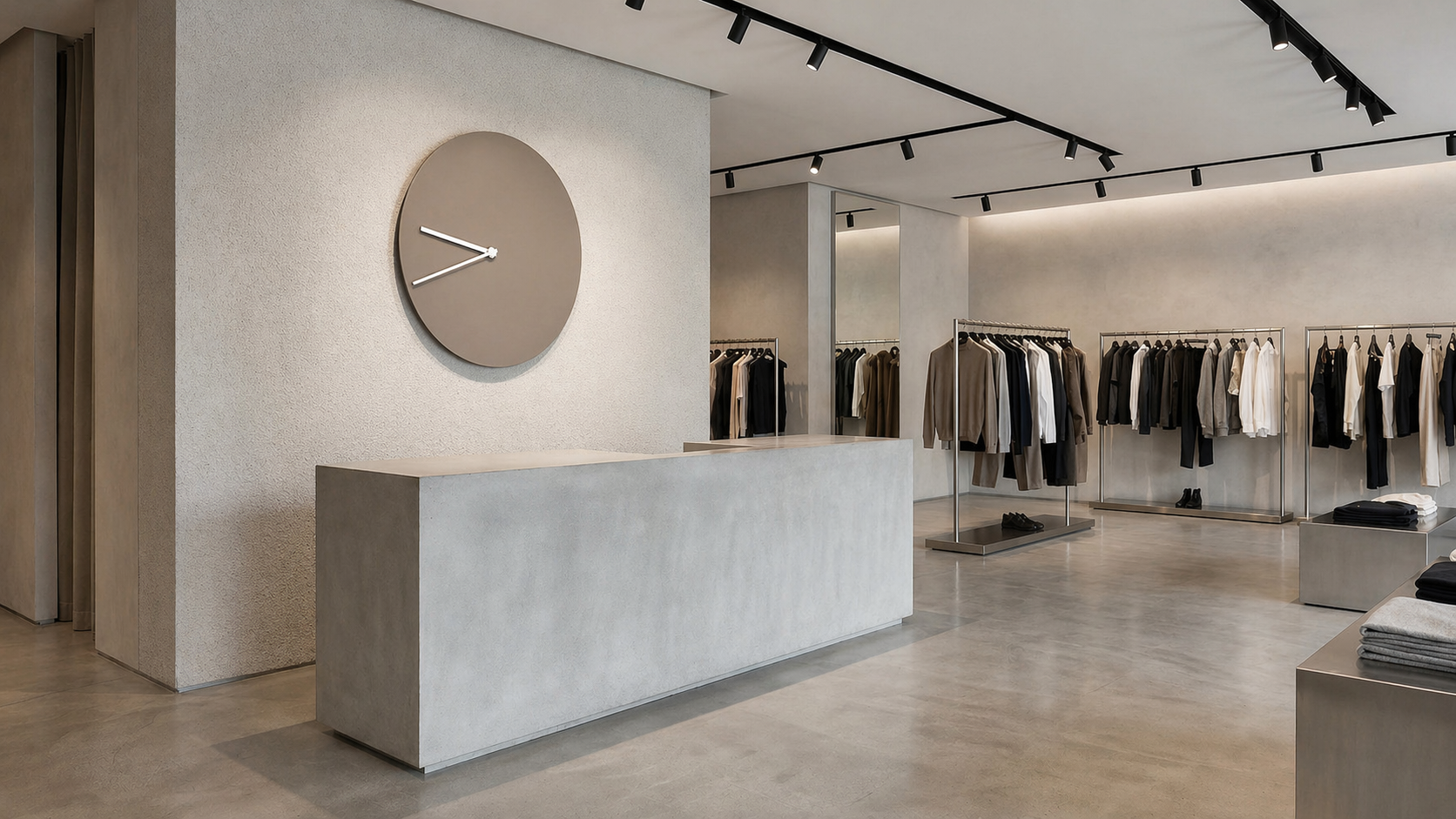 Trespa klok zonder cijfers taupekleurig